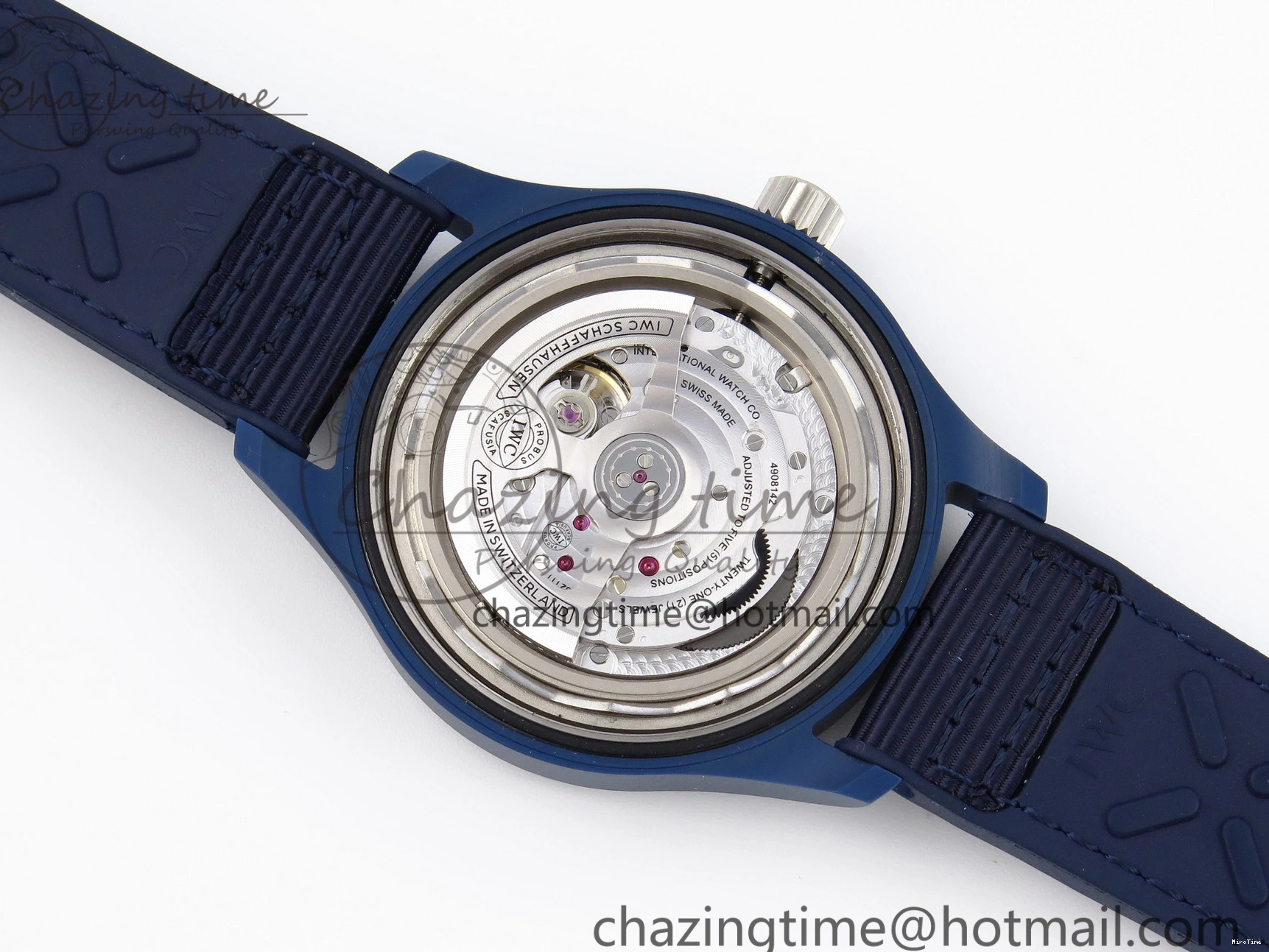 MIROTIME 0418 Original Pilot’s Watch Laureus Blue Ceramic IW328101 ZF 1:1 Best Edition on Blue Nylon Strap A 7027